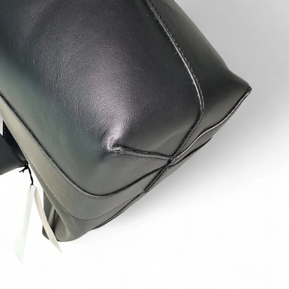 Liselle Kiss Jamie Large Leather Tote Bag - Smooth Black NWT